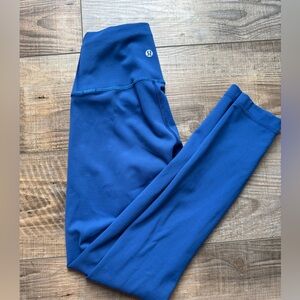 Royal blue lululemon leggings, size 2
